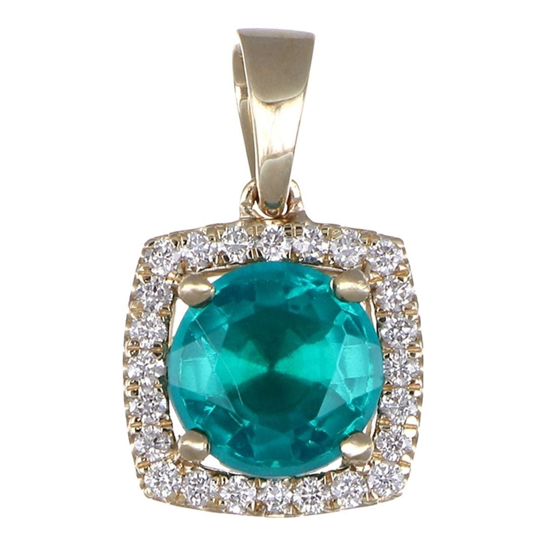 Buy Paraiba Topaz Pendant (Paraiba Topaz 1.53 cts. White Diamond 0.15 cts.) at Kay's Fine Jewelry