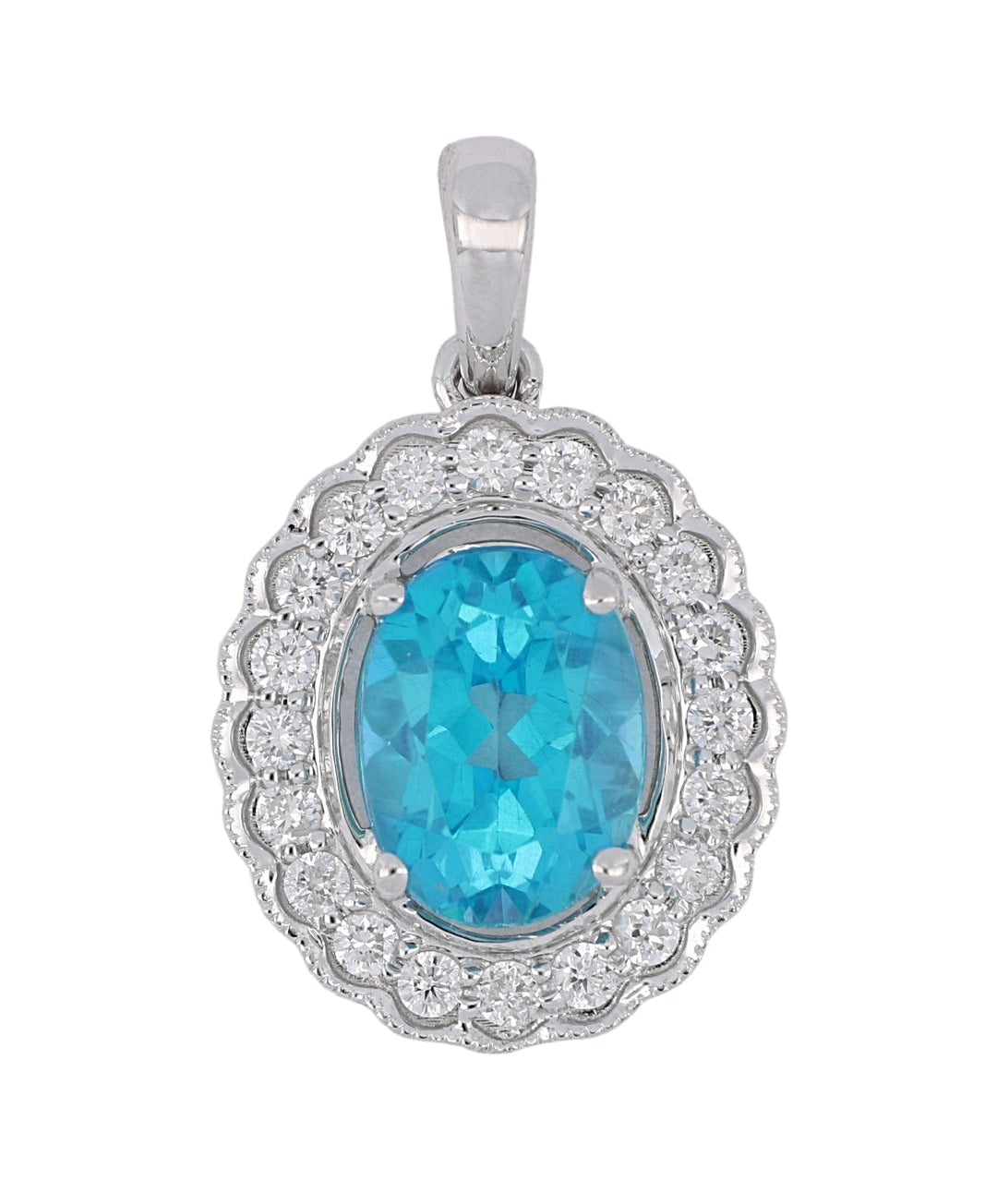 Buy Paraiba Topaz Pendant (Paraiba Topaz 1.71 cts. White Diamond 0.24 cts.) at Kay's Fine Jewelry