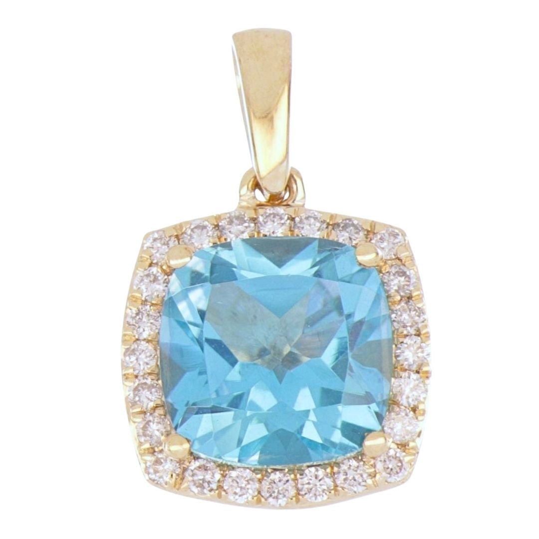 Buy Paraiba Topaz Pendant (Paraiba Topaz 2.64 cts. White Diamond 0.18 cts.) at Kay's Fine Jewelry