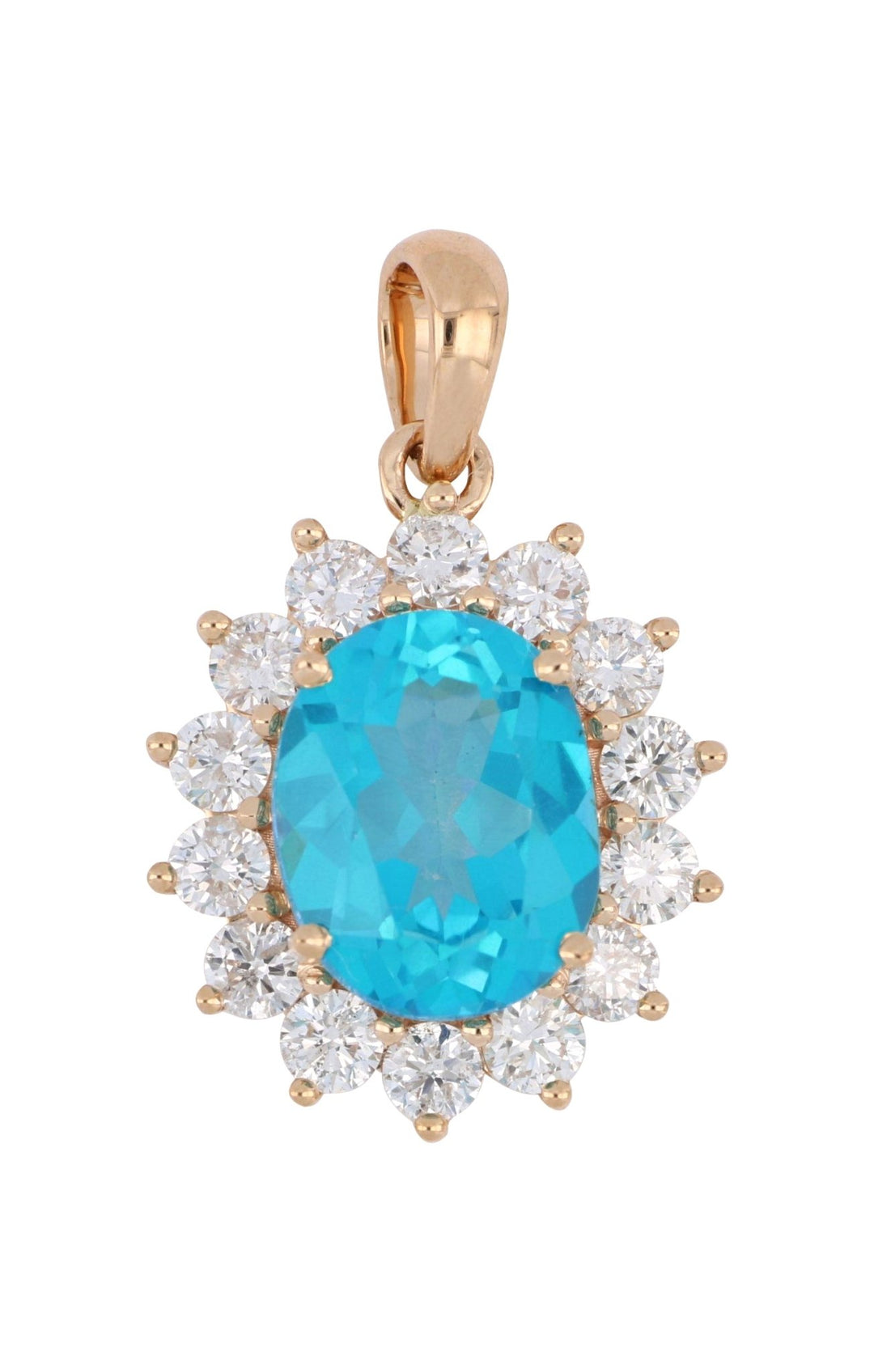 Buy Paraiba Topaz Pendant (Paraiba Topaz 3.16 cts. White Diamond 0.82 cts.) at Kay's Fine Jewelry