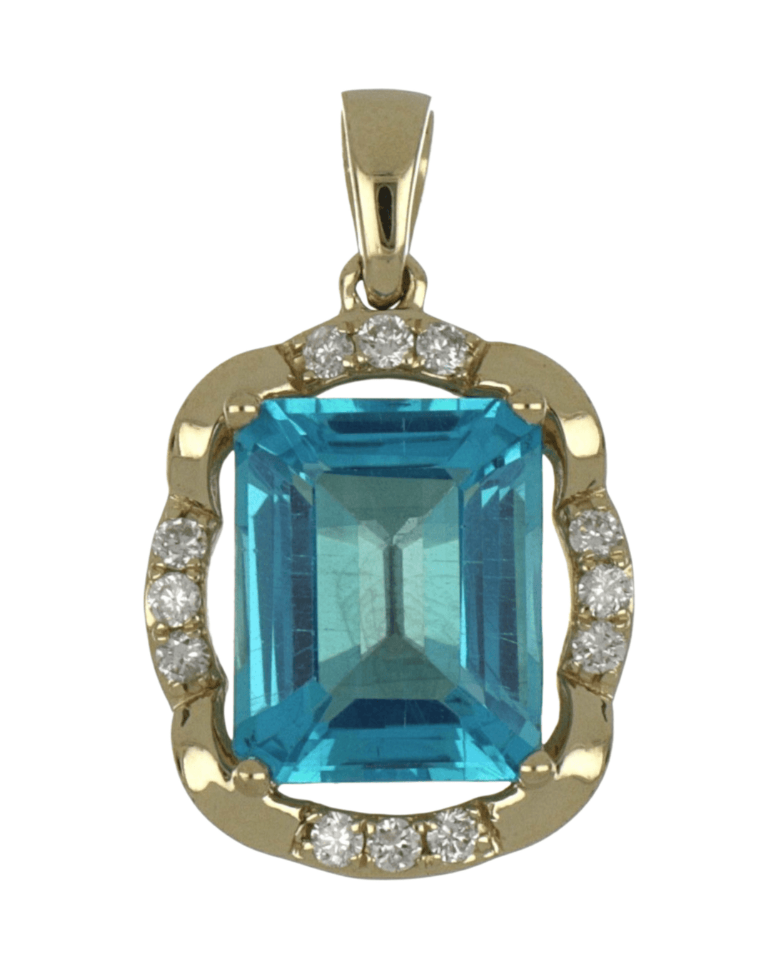 Buy Paraiba Topaz Pendant (Paraiba Topaz 3.9 cts. White Diamond 0.15 cts. at Kay's Fine Jewelry