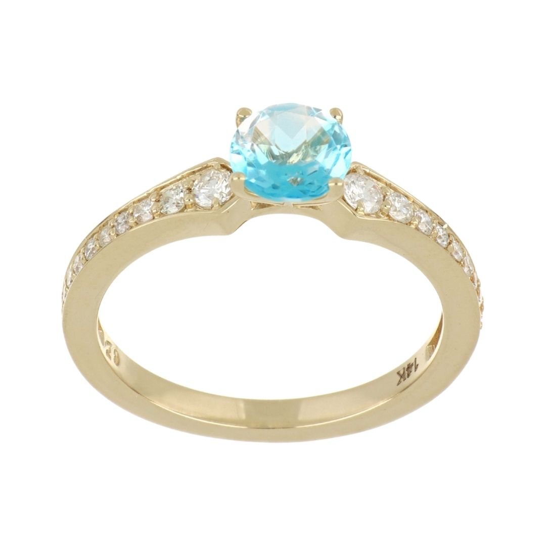 Buy Paraiba Topaz Ring (Paraiba Topaz 0.95 cts. White Diamond 0.26 cts.) at Kay's Fine Jewelry