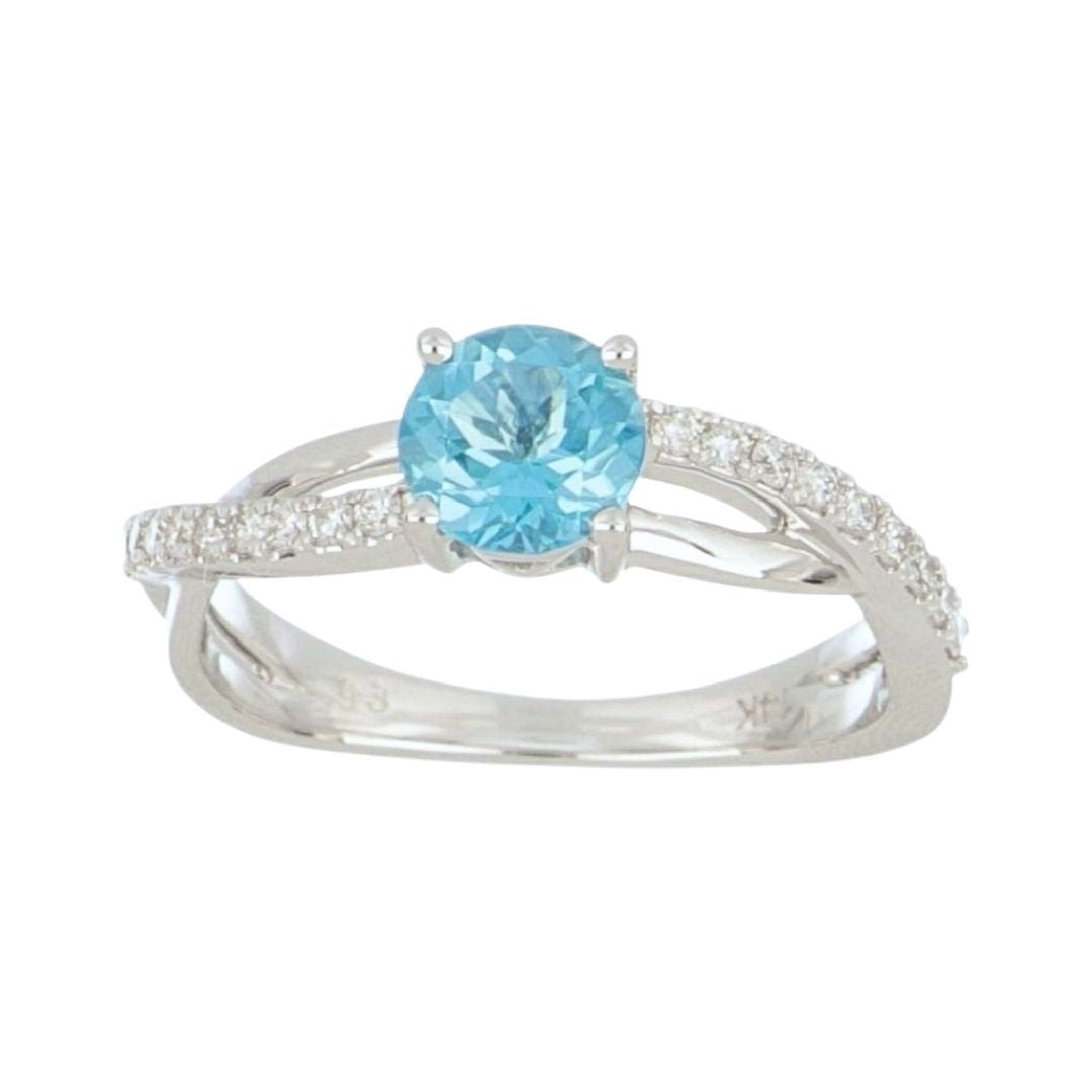 Buy Paraiba Topaz Ring (Paraiba Topaz 0.96 cts. White Diamond 0.18 cts.) at Kay's Fine Jewelry
