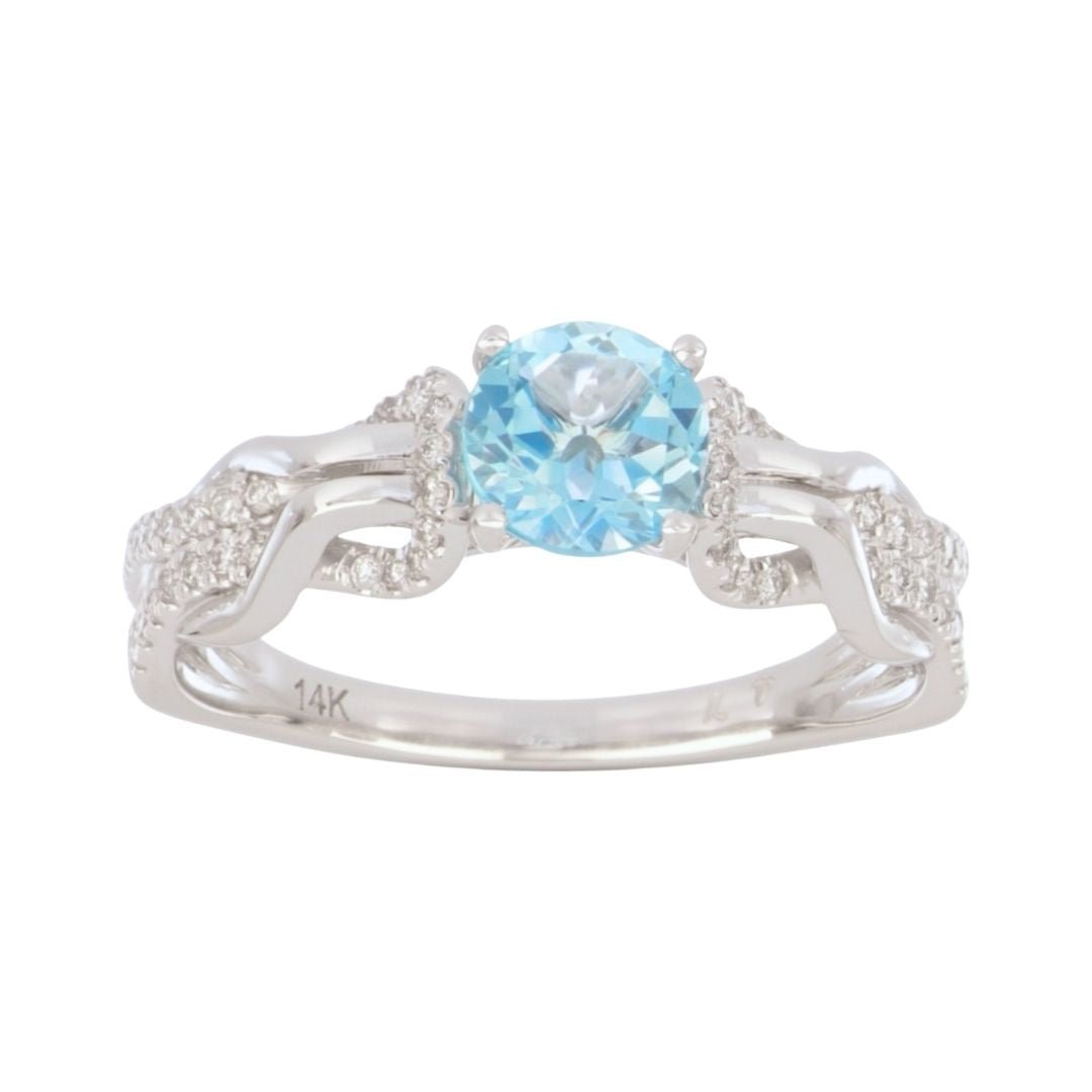 Buy Paraiba Topaz Ring (Paraiba Topaz 1 cts. White Diamond 0.18 cts.) at Kay's Fine Jewelry