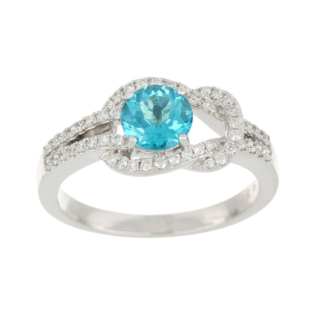 Buy Paraiba Topaz Ring (Paraiba Topaz 1.04 cts. White Diamond 0.25 cts.) at Kay's Fine Jewelry