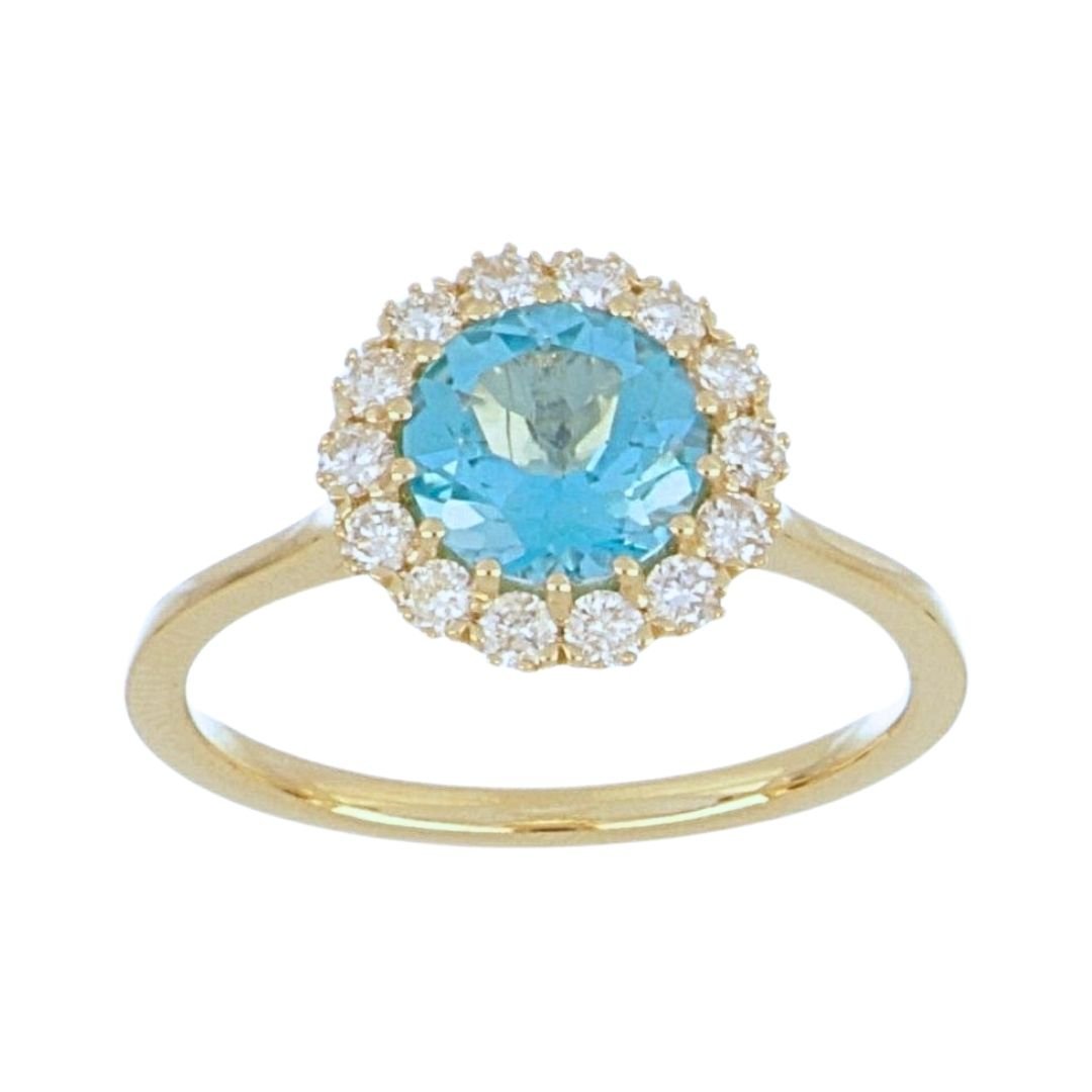 Buy Paraiba Topaz Ring (Paraiba Topaz 1.42 cts. White Diamond 0.35 cts.) at Kay's Fine Jewelry
