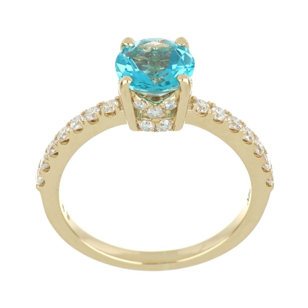 Buy Paraiba Topaz Ring (Paraiba Topaz 1.44 cts. White Diamond 0.45 cts.) at Kay's Fine Jewelry