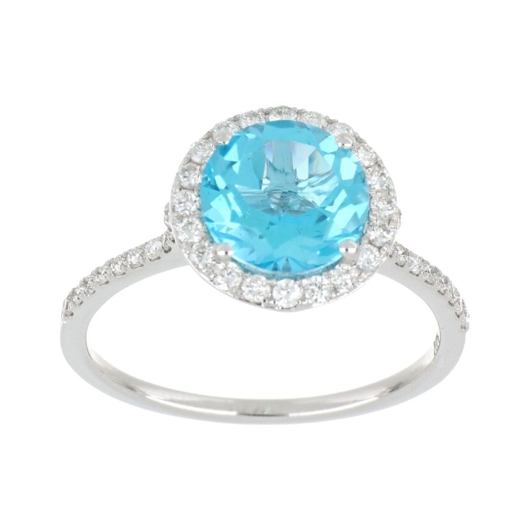 Buy Paraiba Topaz Ring (Paraiba Topaz 1.5 cts. White Diamond 0.42 cts.) at Kay's Fine Jewelry