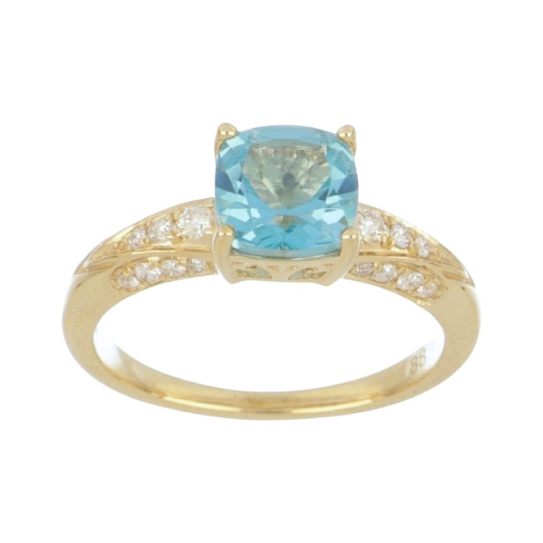 Buy Paraiba Topaz Ring (Paraiba Topaz 1.85 cts. White Diamond 0.21 cts.) at Kay's Fine Jewelry