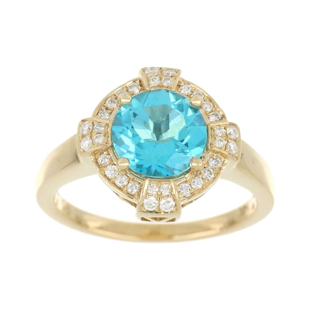 Buy Paraiba Topaz Ring (Paraiba Topaz 2.03 cts. White Diamond 0.21 cts.) at Kay's Fine Jewelry