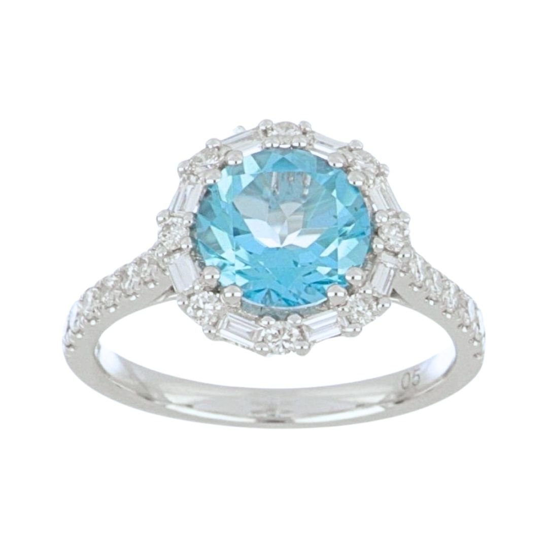 Buy Paraiba Topaz Ring (Paraiba Topaz 2.21 cts. White Diamond 0.42 cts. White Diamond 0.14 cts.) at Kay's Fine Jewelry