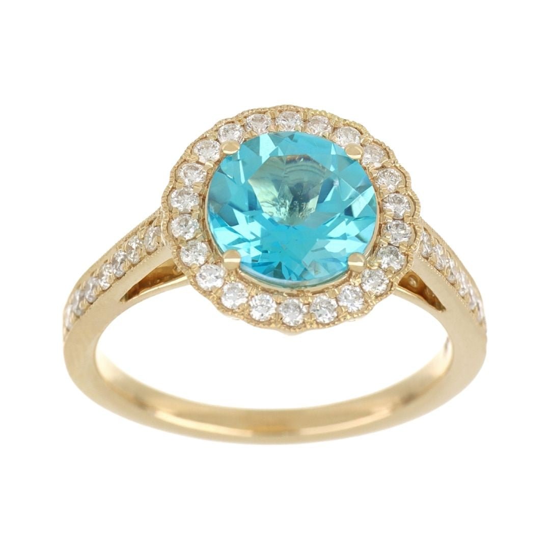 Buy Paraiba Topaz Ring (Paraiba Topaz 2.24 cts. White Diamond 0.4 cts.) at Kay's Fine Jewelry