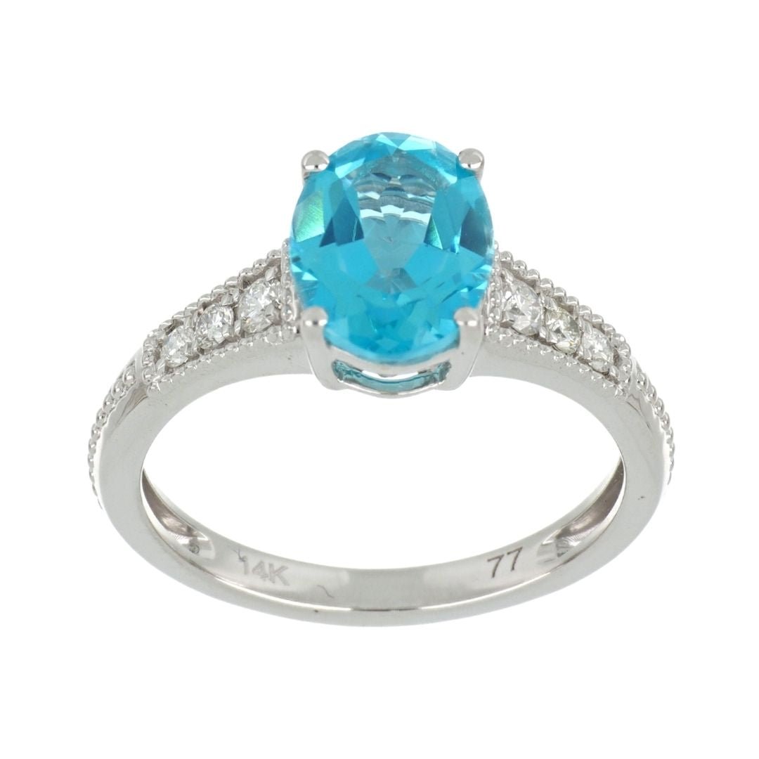 Buy Paraiba Topaz Ring (Paraiba Topaz 2.25 cts. White Diamond 0.15 cts.) at Kay's Fine Jewelry