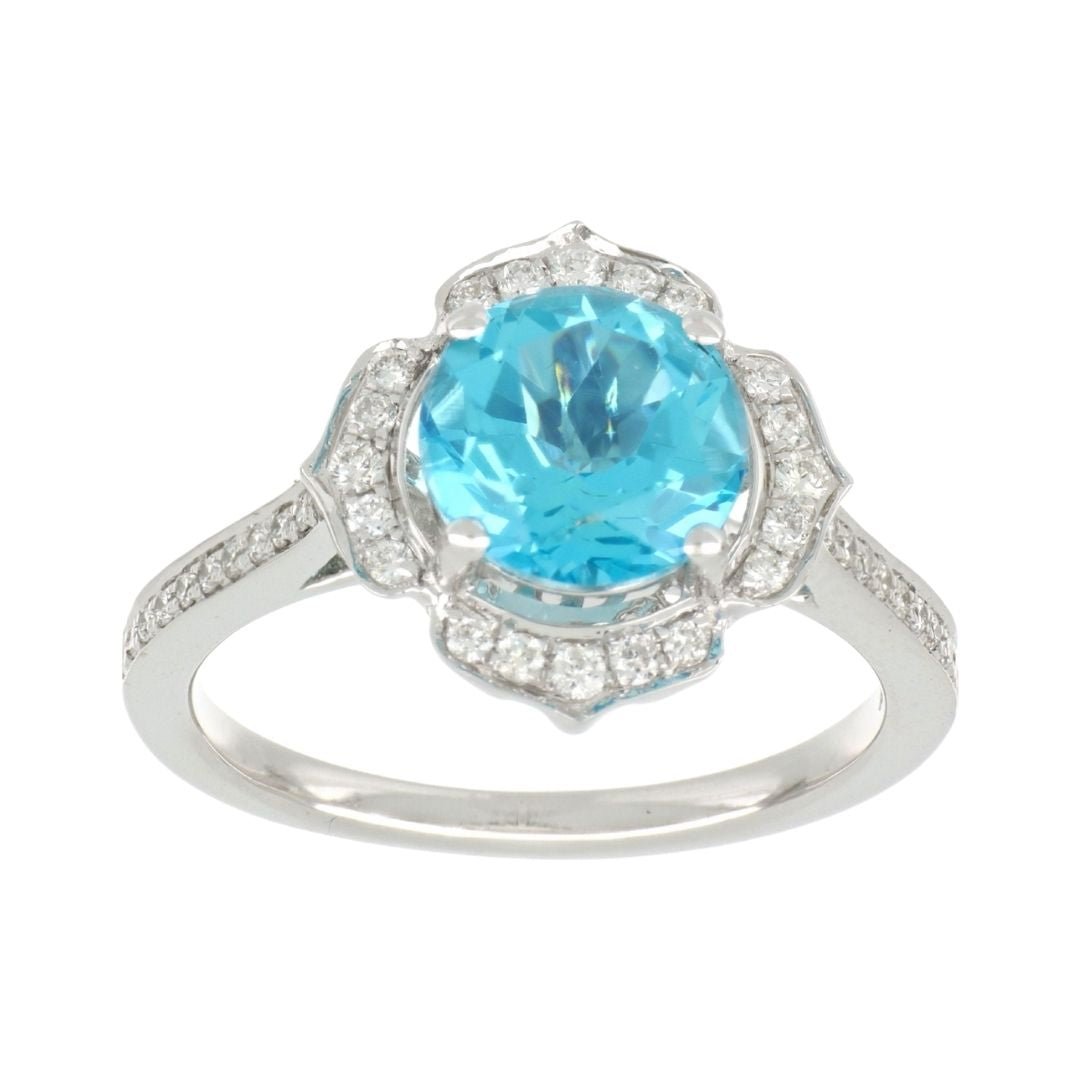Buy Paraiba Topaz Ring (Paraiba Topaz 2.26 cts. White Diamond 0.23 cts.) at Kay's Fine Jewelry