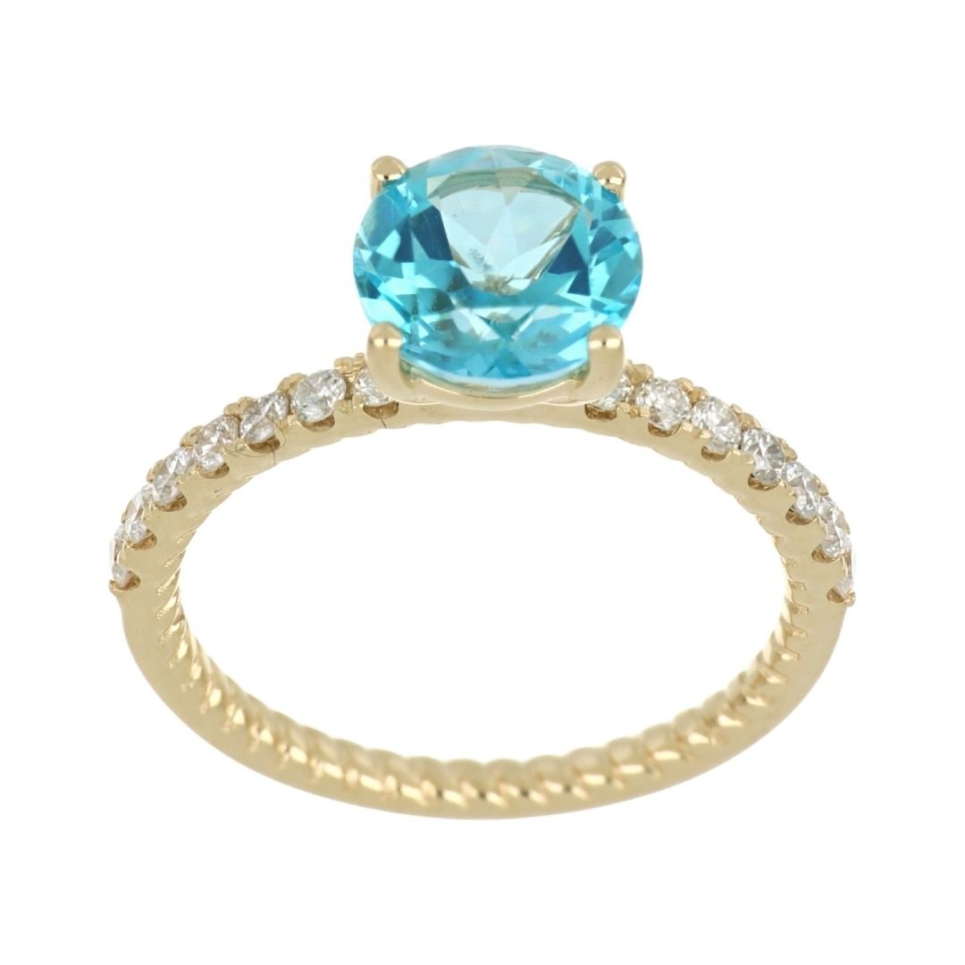 Buy Paraiba Topaz Ring (Paraiba Topaz 2.26 cts. White Diamond 0.33 cts.) at Kay's Fine Jewelry