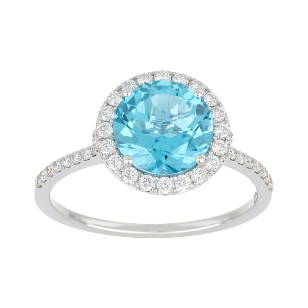 Buy Paraiba Topaz Ring (Paraiba Topaz 2.27 cts. White Diamond 0.31 cts.) at Kay's Fine Jewelry