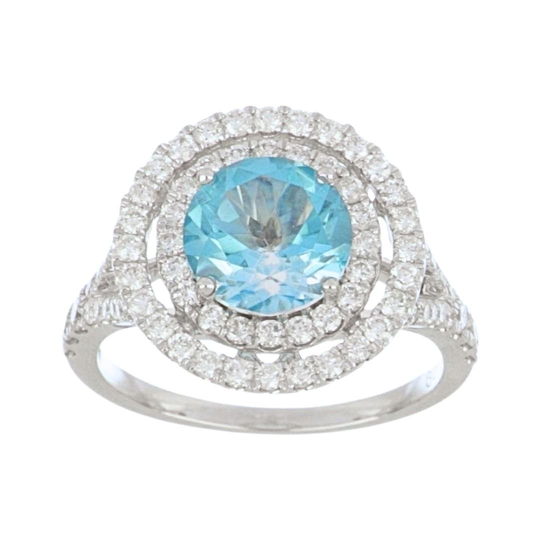 Buy Paraiba Topaz Ring (Paraiba Topaz 2.36 cts. White Diamond 0.85 cts.) at Kay's Fine Jewelry