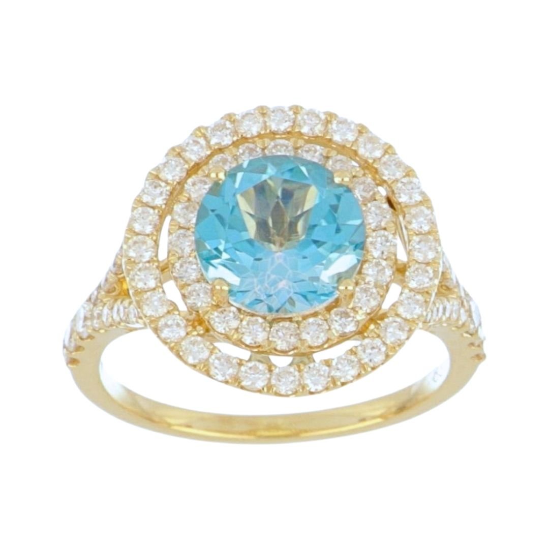 Buy Paraiba Topaz Ring (Paraiba Topaz 2.39 cts. White Diamond 0.88 cts.) at Kay's Fine Jewelry