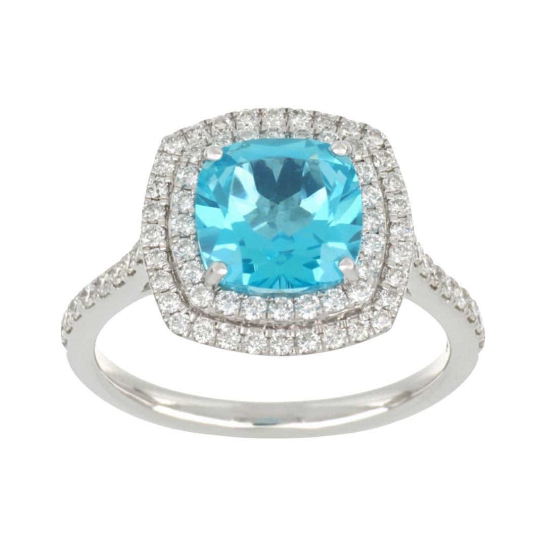 Buy Paraiba Topaz Ring (Paraiba Topaz 2.62 cts. White Diamond 0.5 cts.) at Kay's Fine Jewelry