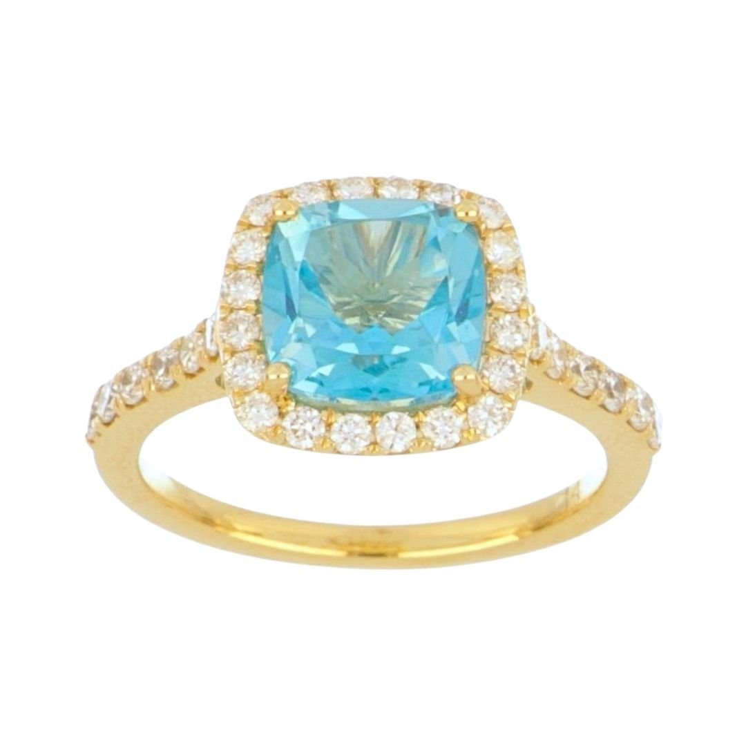 Buy Paraiba Topaz Ring (Paraiba Topaz 2.81 cts. White Diamond 0.54 cts.) at Kay's Fine Jewelry