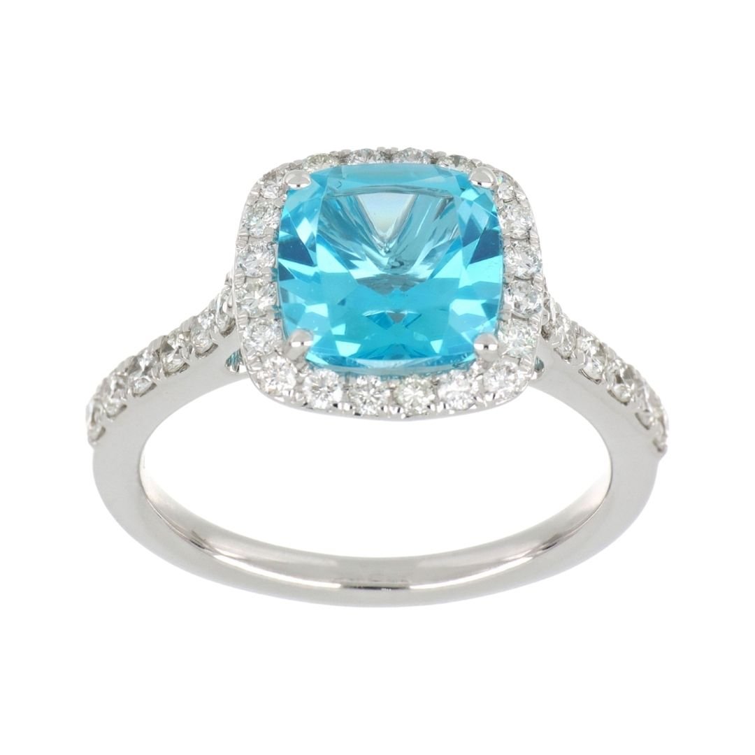Buy Paraiba Topaz Ring (Paraiba Topaz 2.84 cts. White Diamond 0.45 cts.) at Kay's Fine Jewelry