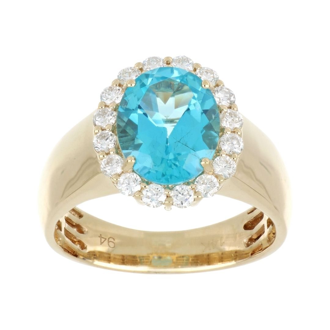 Buy Paraiba Topaz Ring (Paraiba Topaz 3.01 cts. White Diamond 0.46 cts.) at Kay's Fine Jewelry