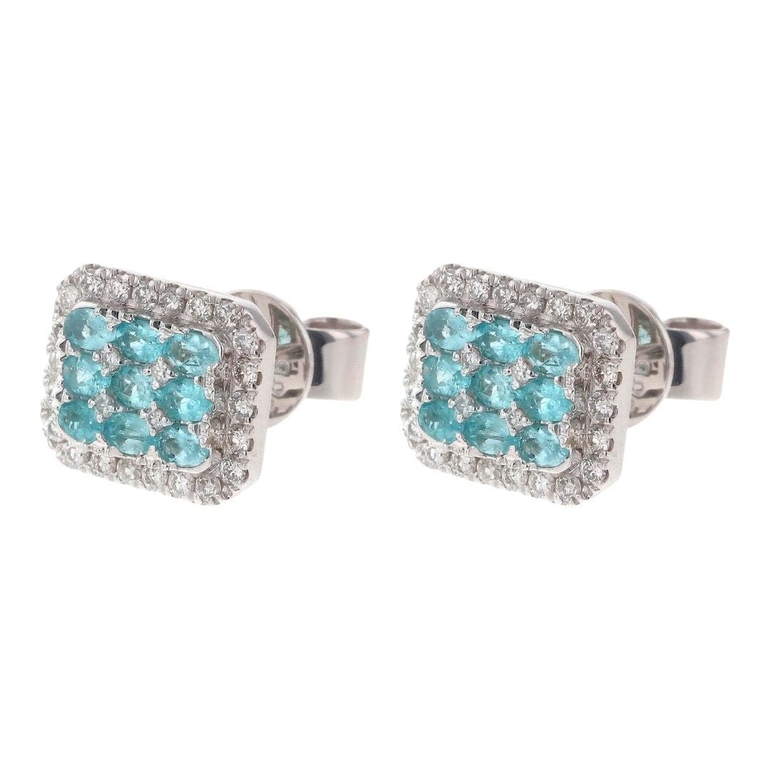 Buy Paraiba Tourmaline Earrings (Paraiba Tourmaline 0.6 cts. White Diamond 0.37 cts.) at Kay's Fine Jewelry