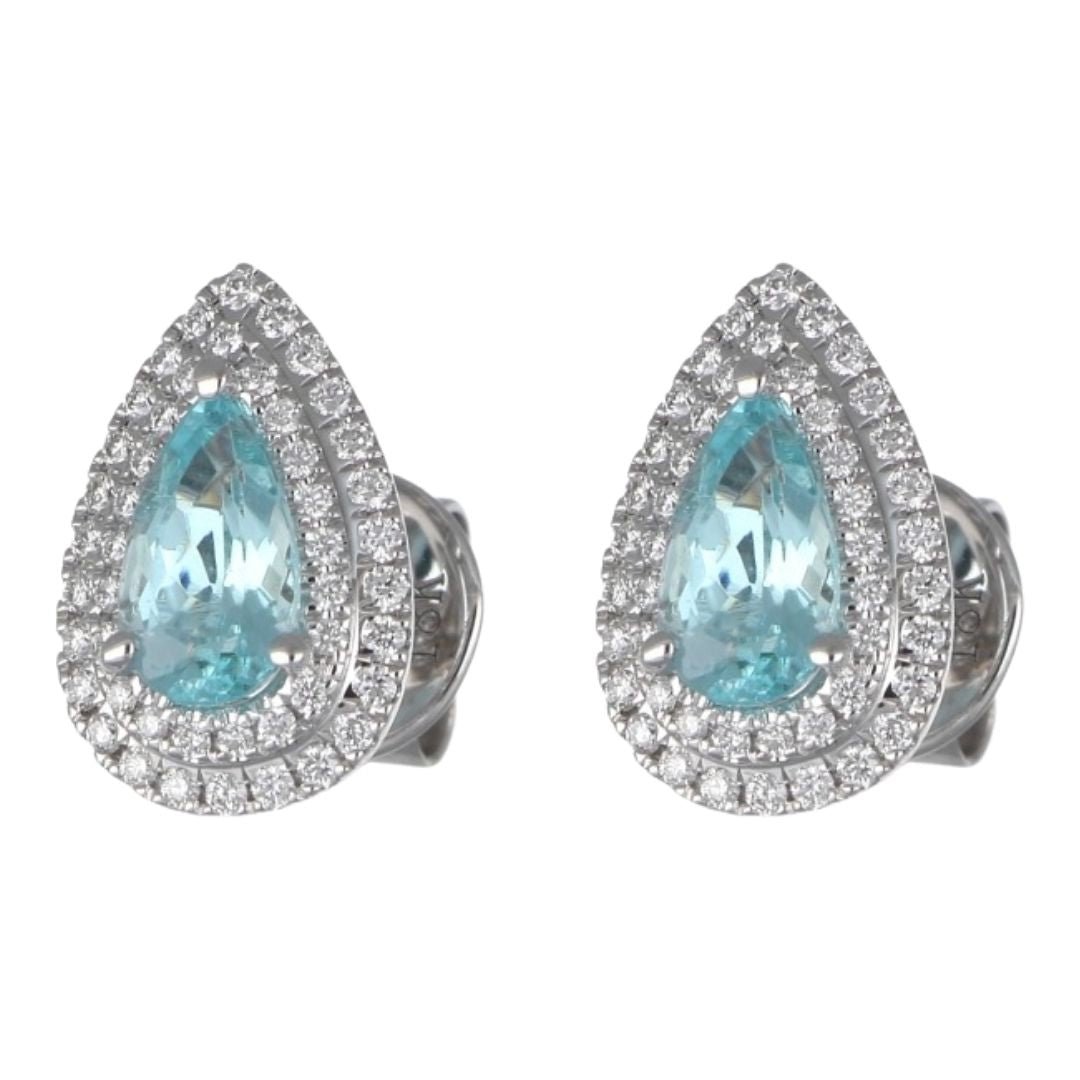 Buy Paraiba Tourmaline Earrings (Paraiba Tourmaline 0.95 cts. White Diamond 0.26 cts.) at Kay's Fine Jewelry