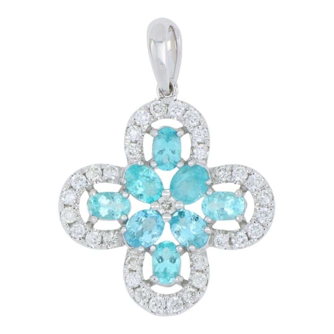 Buy Paraiba Tourmaline Pendant (Paraiba Tourmaline 0.7 cts. White Diamond 0.27 cts.) at Kay's Fine Jewelry