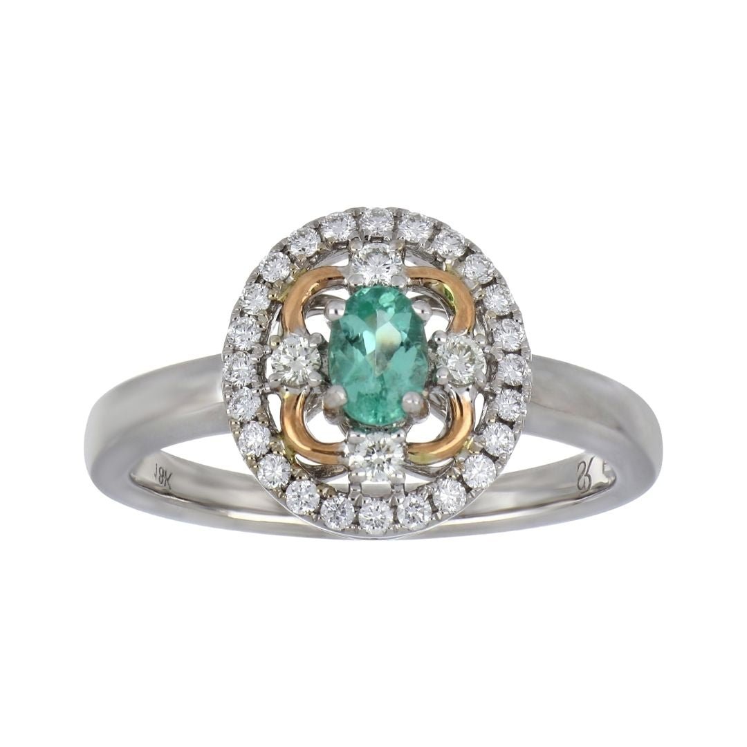 Buy Paraiba Tourmaline Ring (Paraiba Tourmaline 0.29 cts. White Diamond 0.27 cts.) at Kay's Fine Jewelry