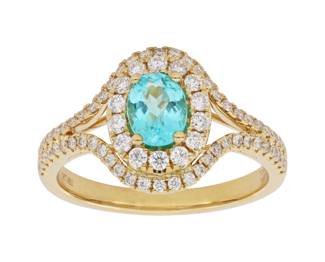 Buy Paraiba Tourmaline Ring (Paraiba Tourmaline 0.64 cts. White Diamond 0.56 cts.) at Kay's Fine Jewelry