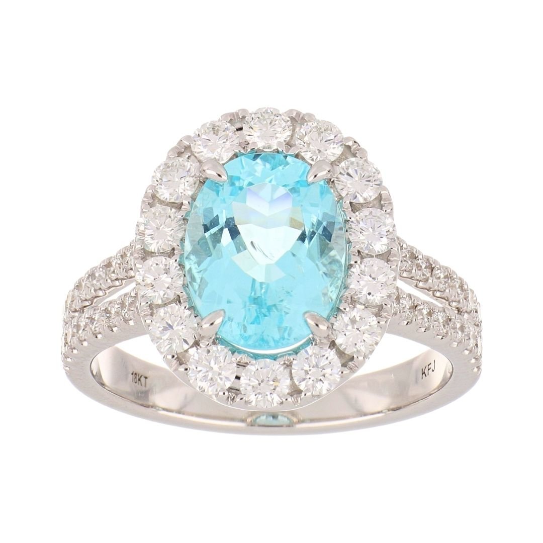 Buy Paraiba Tourmaline Ring (Paraiba Tourmaline 2.61 cts. White Diamond 1.01 cts.) at Kay's Fine Jewelry