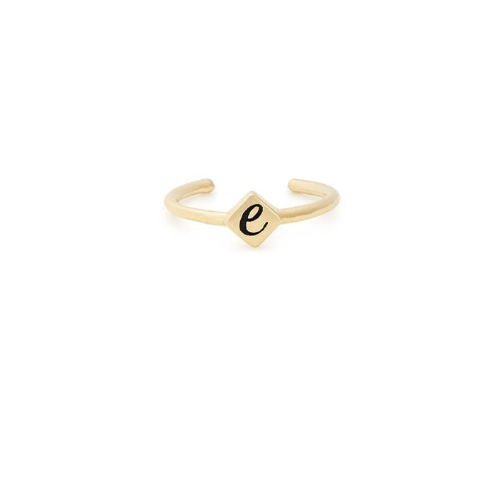 ALEX AND ANI Initial E Adjustable Ring