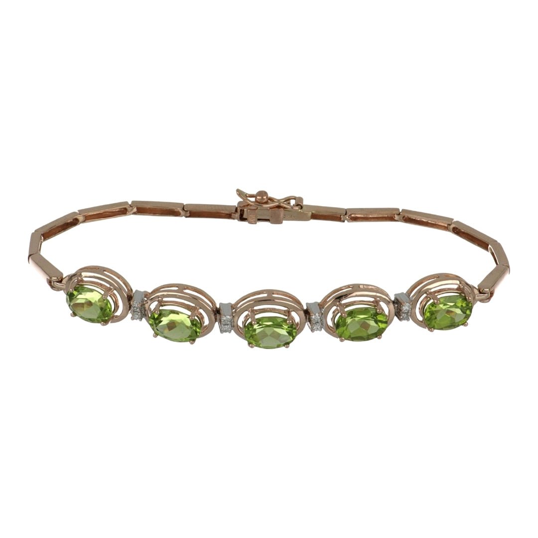 Buy Peridot Bracelet (Peridot 6.73 cts. White Diamond 0.10 cts) at Kay's Fine Jewelry