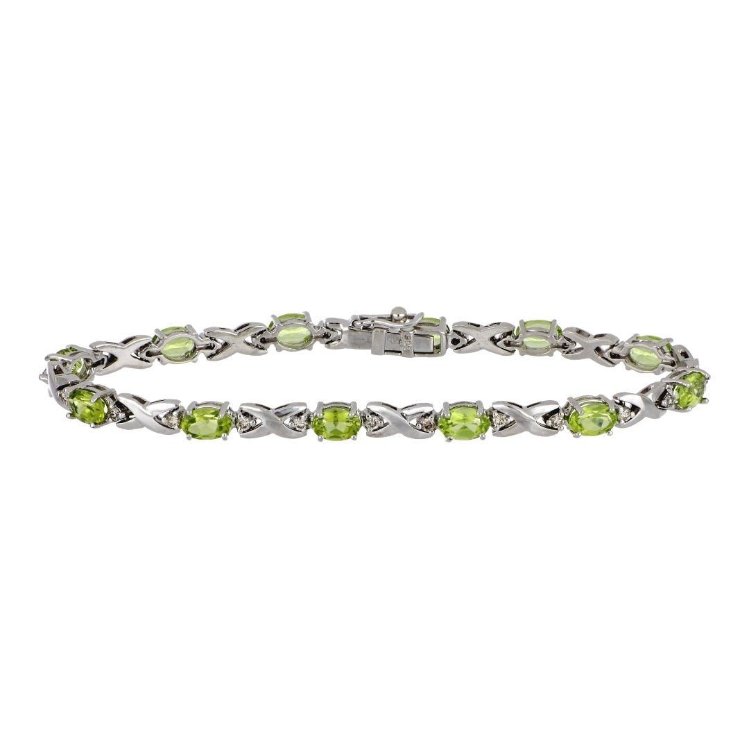 Buy Peridot Bracelet (Peridot Sapphire 6.00 cts. White Diamond 0.5 cts.) at Kay's Fine Jewelry