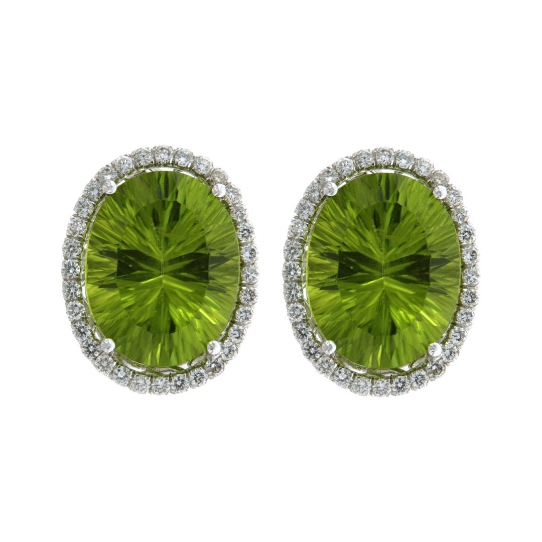 Buy Peridot Earrings (Peridot 17.46 cts. White Diamond 0.84 cts. at Kay's Fine Jewelry