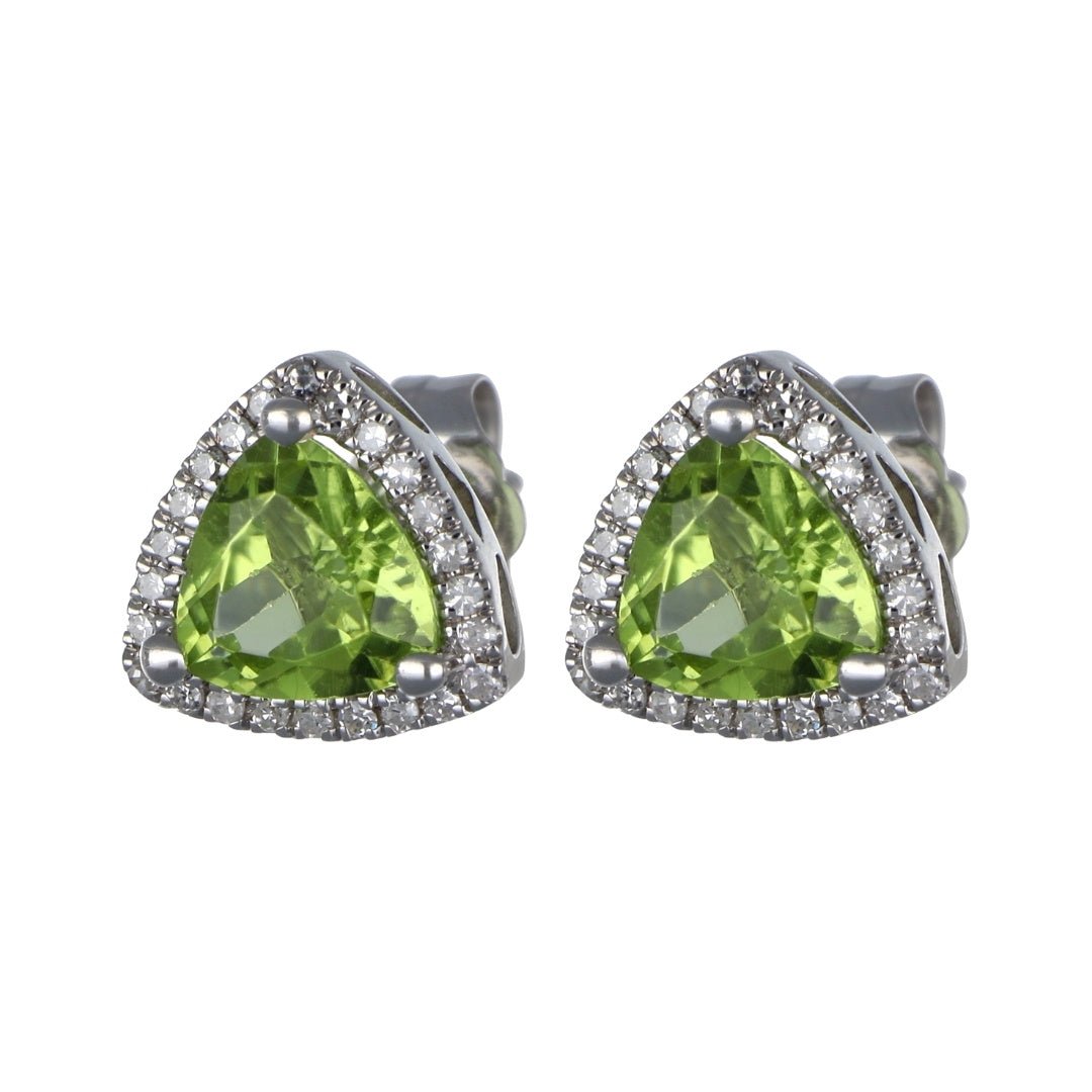 Buy Peridot Earrings (Peridot 1.8 cts. White Diamond 0.15 cts.) at Kay's Fine Jewelry