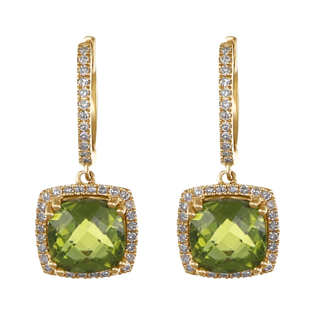 Buy Peridot Earrings (Peridot 4.55 cts. White Diamond 0.31 cts.) at Kay's Fine Jewelry