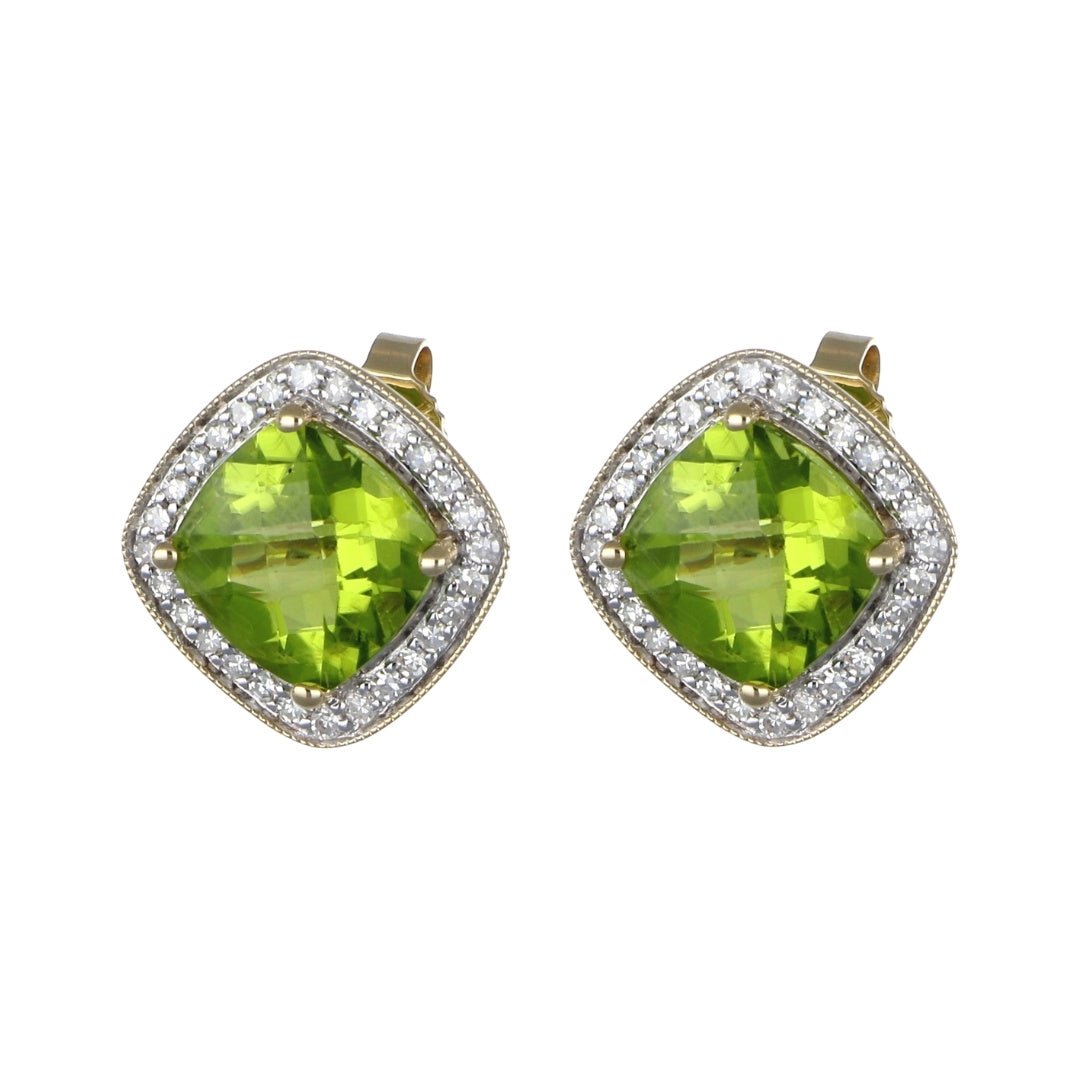 Buy Peridot Earrings (Peridot 4.55 cts. White Diamond 0.34 cts.) at Kay's Fine Jewelry