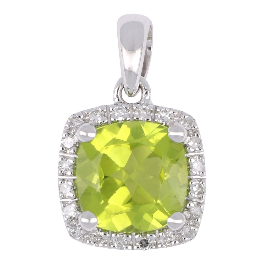 Buy Peridot Pendant (Peridot 1.54 cts. White Diamond 0.08 cts.) at Kay's Fine Jewelry