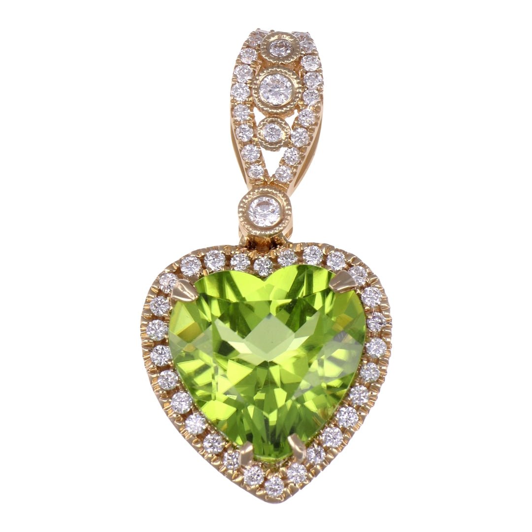 Peridot Pendant (Peridot 2.76 cts. White Diamond 0.19 cts.) Not Net
