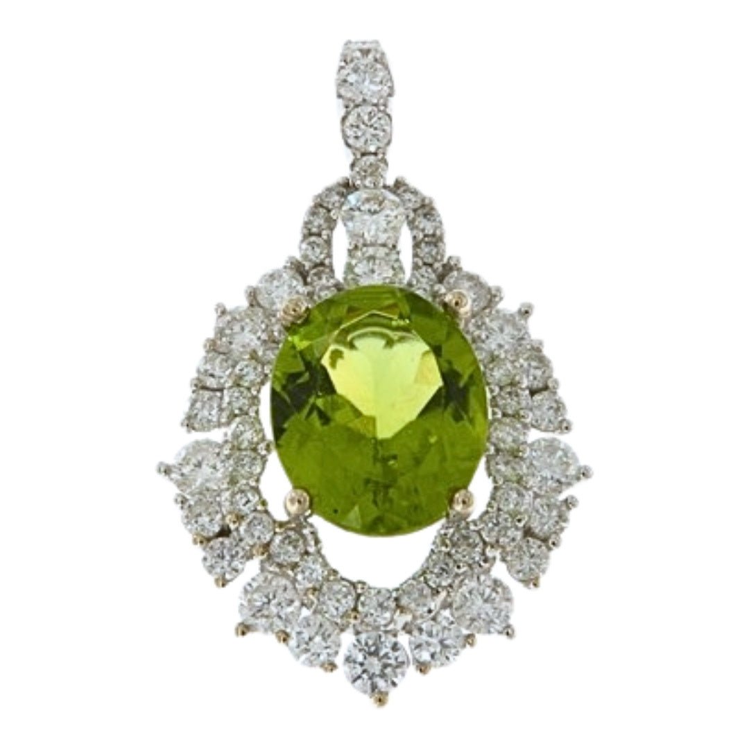 Buy Peridot Pendant (Peridot 3.7 cts. White Diamond 1.48 cts.) at Kay's Fine Jewelry