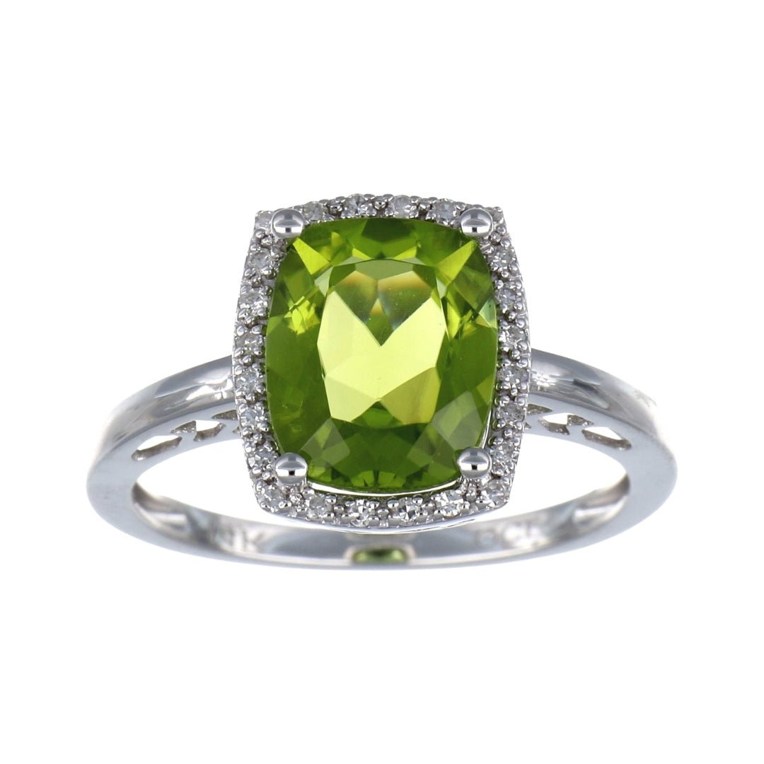 Buy Peridot Ring (Peridot 3.18 cts. White Diamond 0.1 cts.) at Kay's Fine Jewelry