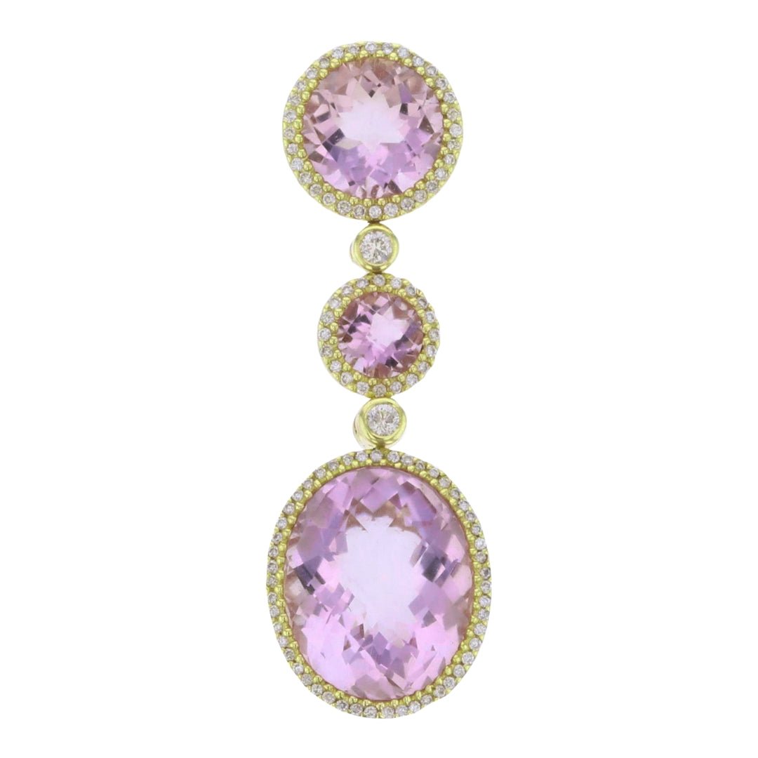 Pink Amethyst Pendant (Amethyst 12.68 cts. White Diamond 0.47 cts.) Not Net