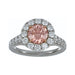 Pink Diamond Ring (Lab Grown Pink Diamond 1.39 cts. (Fancy Orangy Pink Color VS2 Clarity) White Diamond 1.08 cts.) Not Net