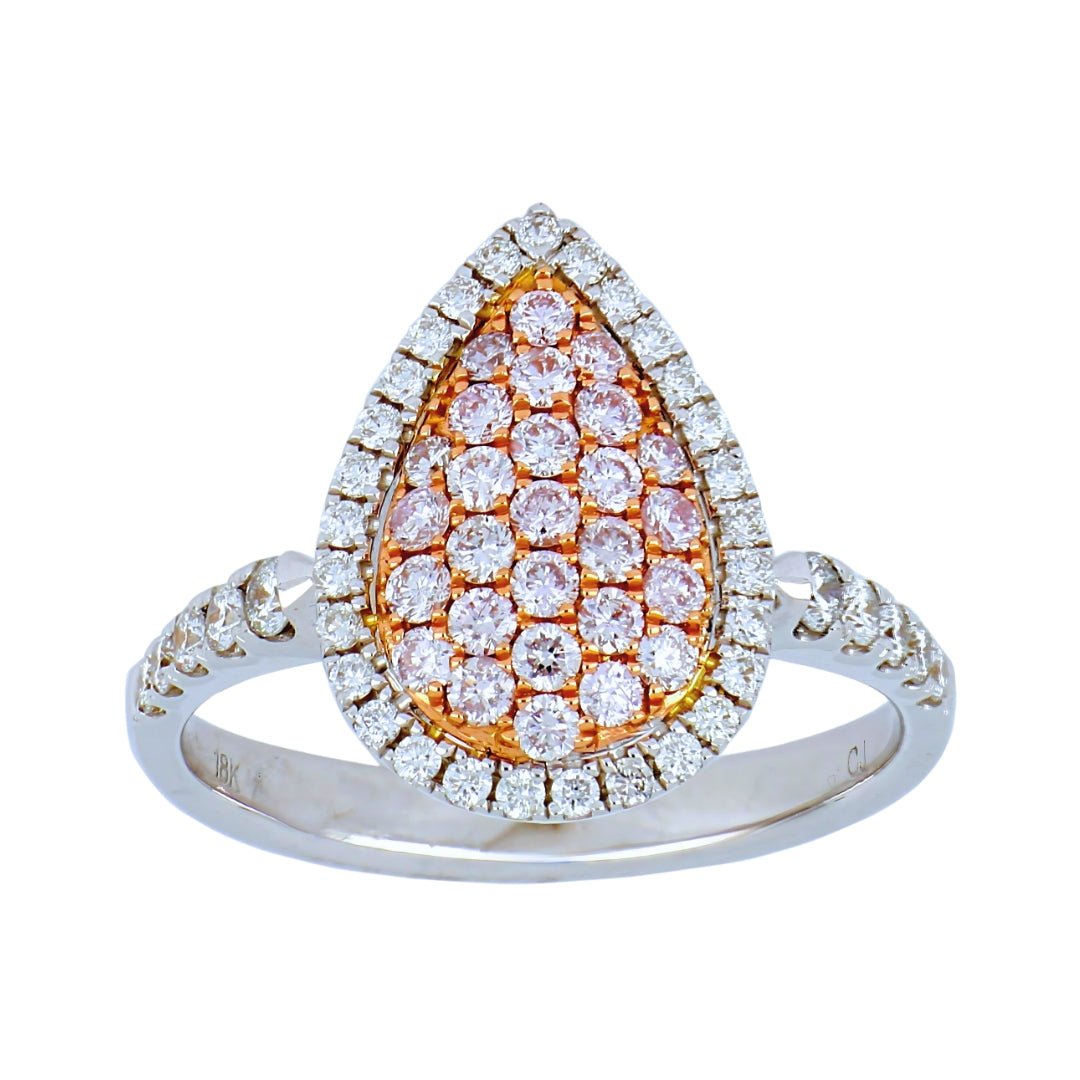 Pink Diamond Ring (Pink Diamond 0.48 cts. White Diamond 0.39 cts.) Not Net