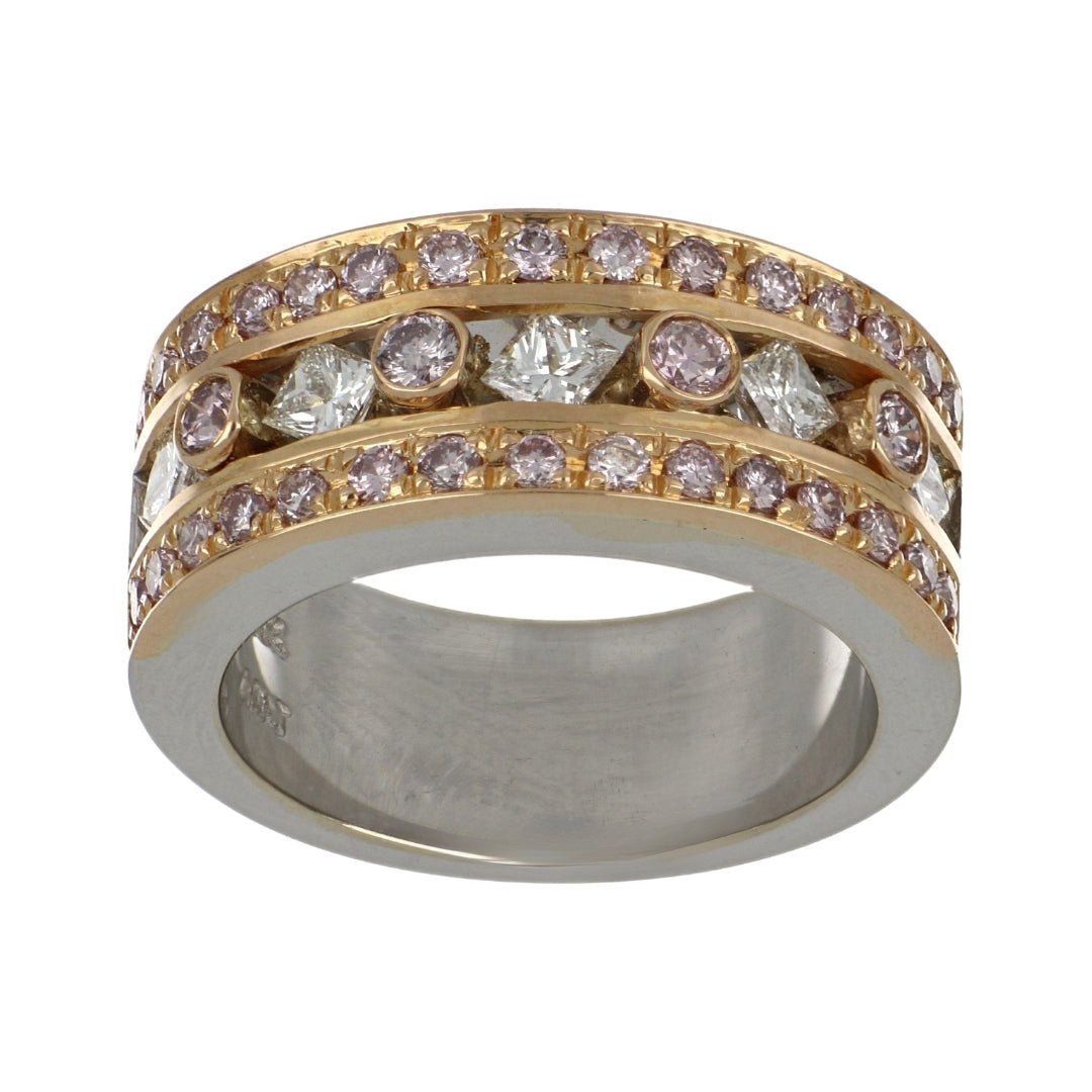 Pink Diamond Ring (Pink Diamond 0.72 cts. White Diamond 0.56 cts.) Not Net