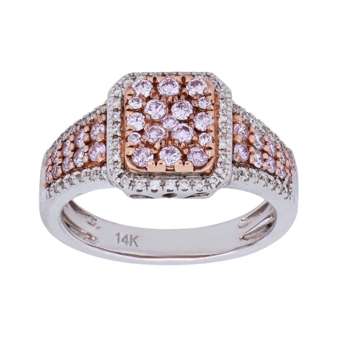 Pink Diamond Ring (Pink Diamond 0.77 cts. White Diamond Included cts.) Not Net