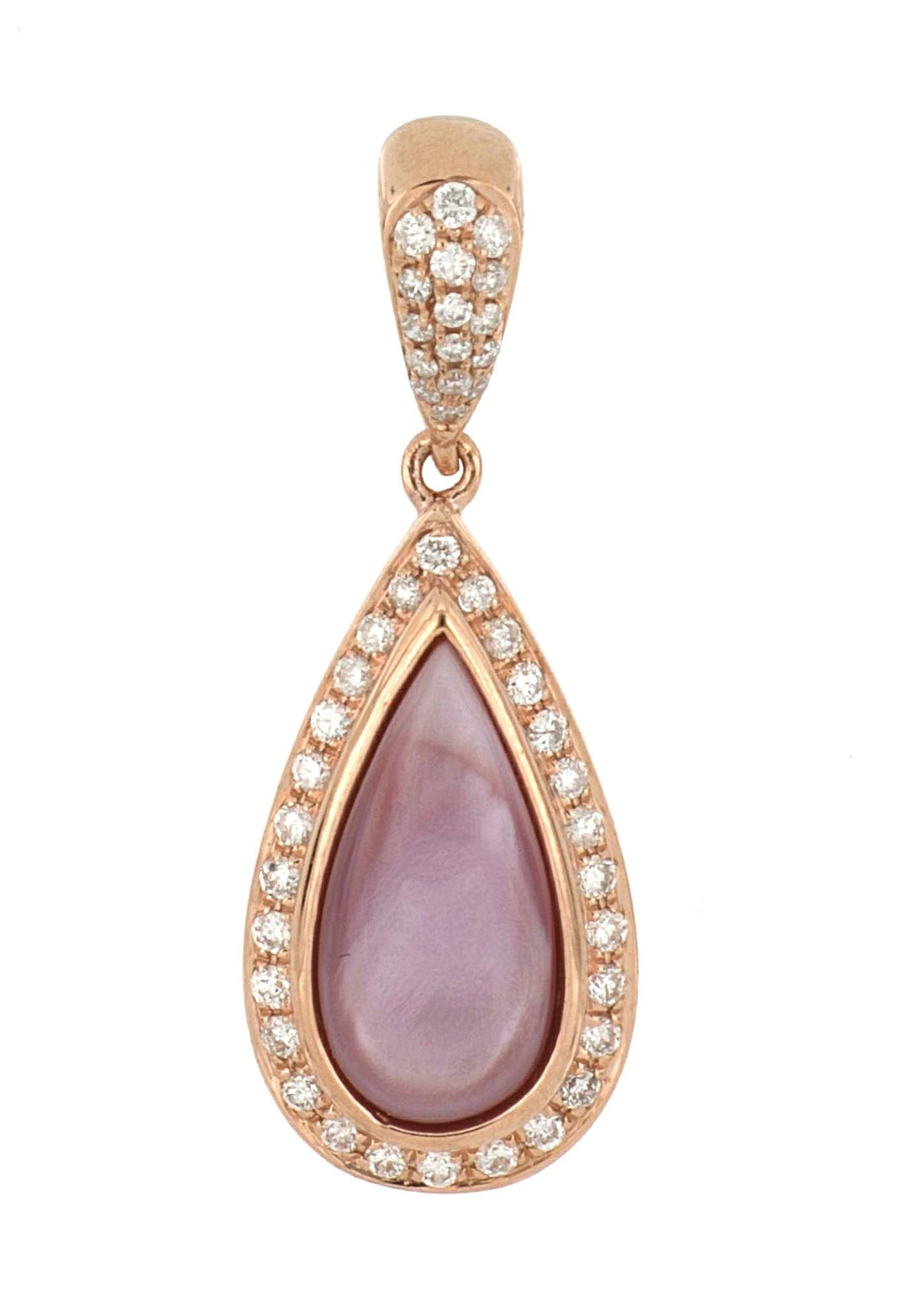 Pink Mother of Pearl Ladies Pendant (White Diamond 0.26cts) Not Net