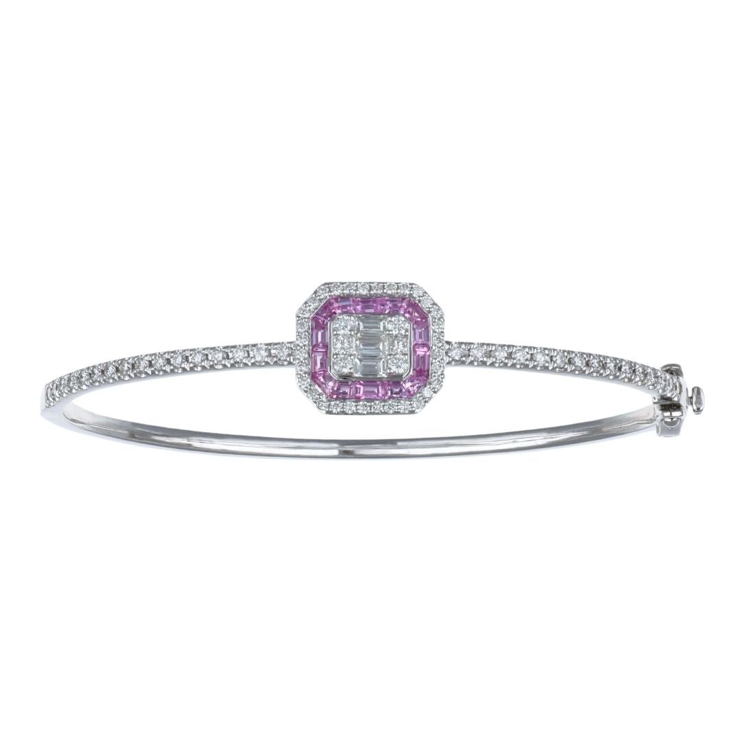 Buy Pink Sapphire Bangle (Pink Sapphire 0.9 cts. White Diamond 0.32 cts. White Diamond 0.97 cts. ) at Kay's Fine Jewelry